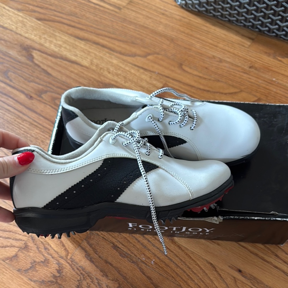 FootJoy Women's White and Black Golf Shoes